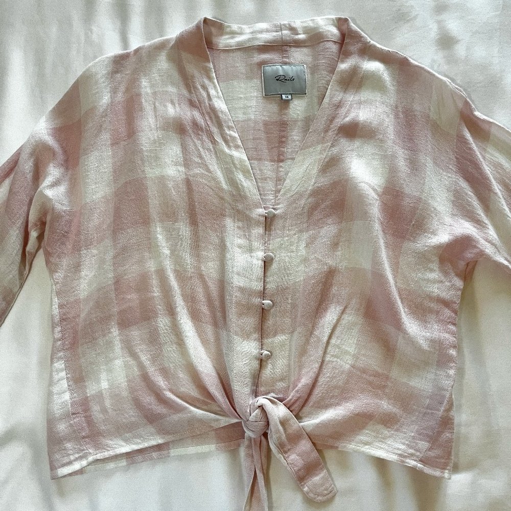RAILS Pink Plaid Crop Top